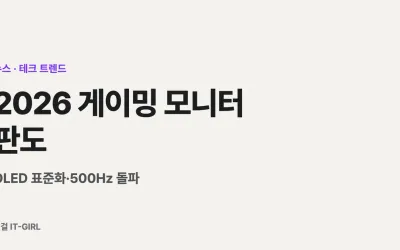 2026 게이밍 모니터 판도: OLED 표준화·500Hz 돌파