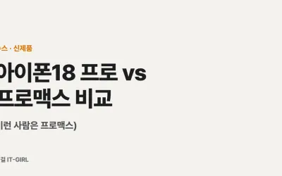아이폰18 프로 vs 프로맥스 비교 (사전예약, 이런 사람은 프로맥스)