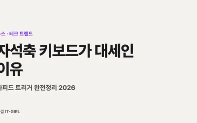 자석축 키보드가 대세인 이유: 라피드 트리거 완전정리 2026