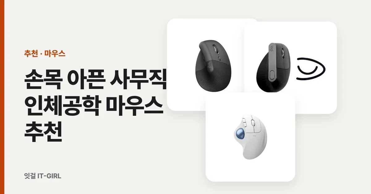 손목 아픈 사무직 인체공학 마우스 추천, 버티컬부터 트랙볼까지 (손저림 잡는 법)