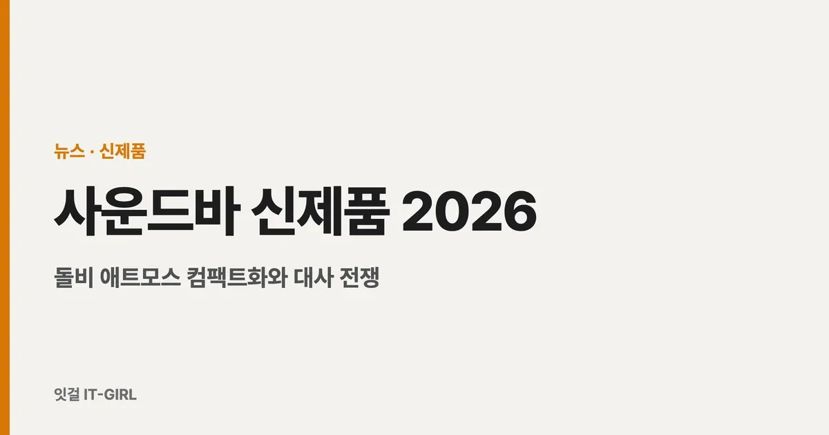 사운드바 신제품 2026: 돌비 애트모스 컴팩트화와 대사 전쟁
